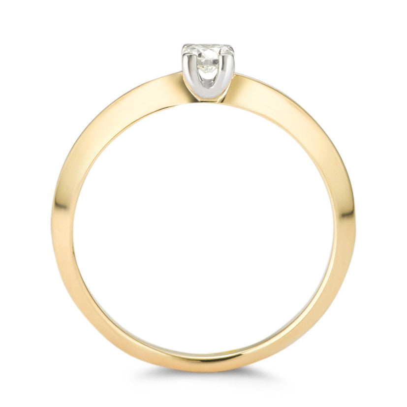 Anillo solitario 750/oro amarillo de 18 quilates Diamante 0.20 ct, w-si