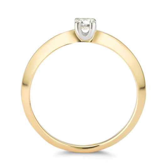Anillo solitario 750/oro amarillo de 18 quilates Diamante 0.20 ct, w-si