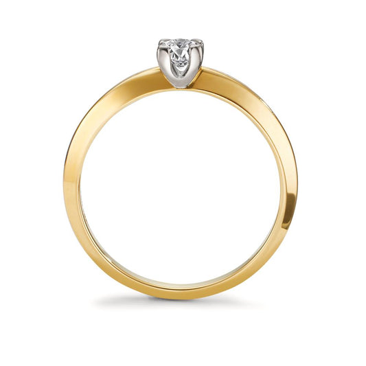 Anillo solitario 750/oro amarillo de 18 quilates Diamante 0.30 ct, w-si Bicolor