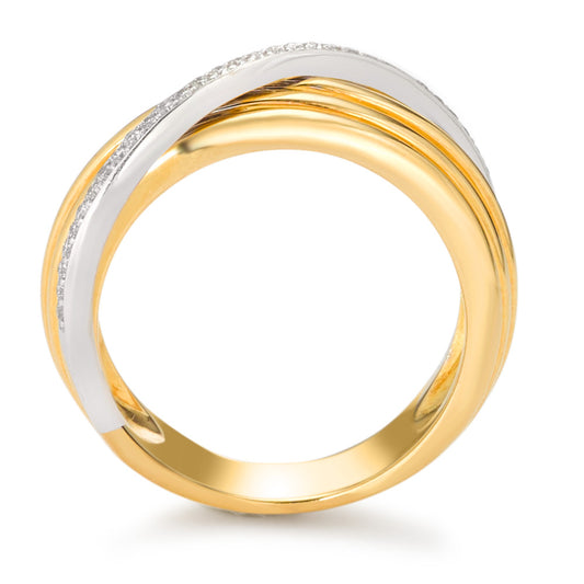 Anillo de dedo 750/oro amarillo de 18 quilates Diamante 0.12 ct, w-si