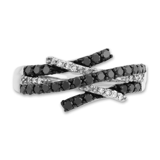 Anillo de dedo 750/oro blanco de 18 quilates Diamante 0.47 ct, 41 piedras, w-si