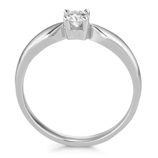Anillo solitario 750/oro blanco de 18 quilates Diamante 0.20 ct, w-si