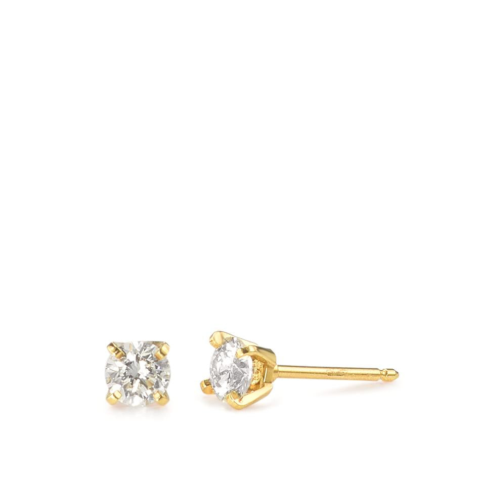 Pendientes 750/oro amarillo de 18 quilates Diamante 0.30 ct, 2 piedras, w-si
