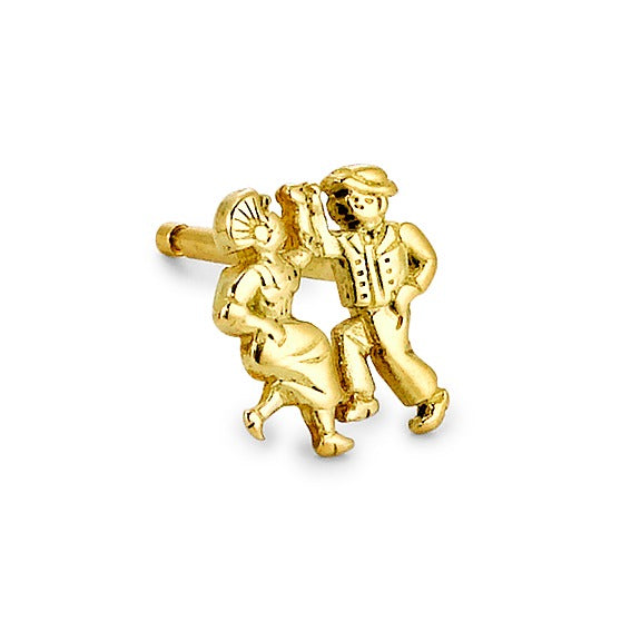 Pendientes 1ud 750/oro amarillo de 18 quilates Folklor