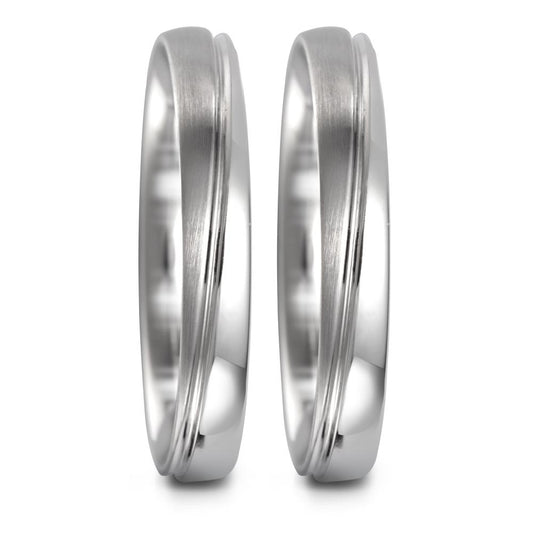 Anillo de pareja 750/oro blanco de 18 quilates