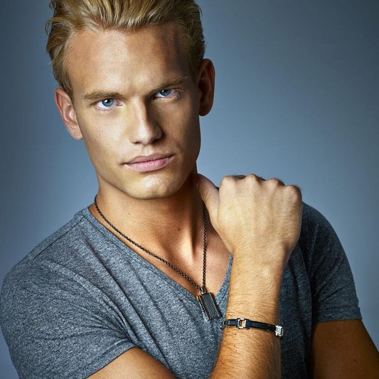 Collar con colgante Acero inoxidable Recubierto de IP 50 cm