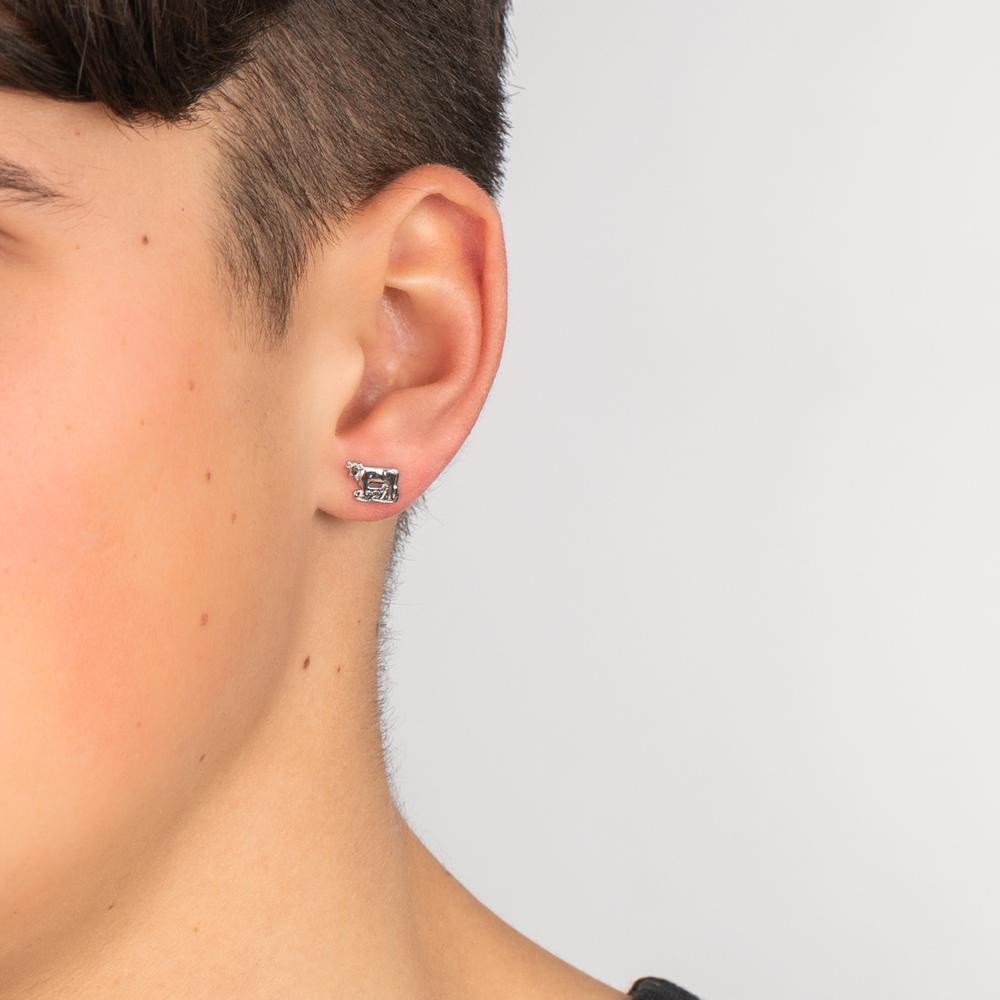 Pendientes 1ud Plata Rodio plateado Vaca