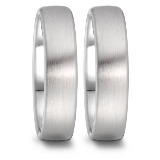 Anillo de pareja 750/oro blanco de 18 quilates