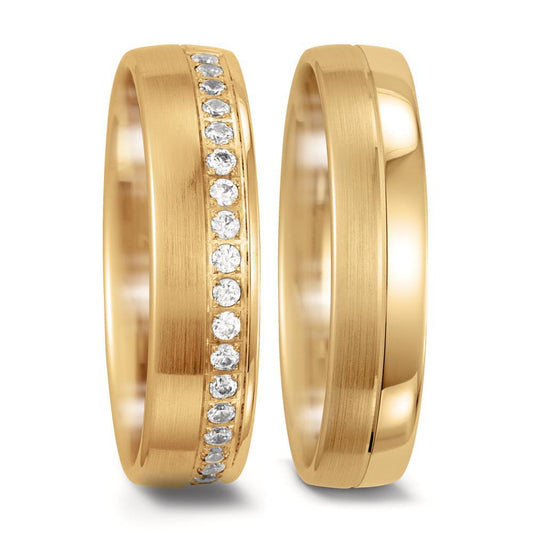 Anillo de pareja 750/oro amarillo de 18 quilates