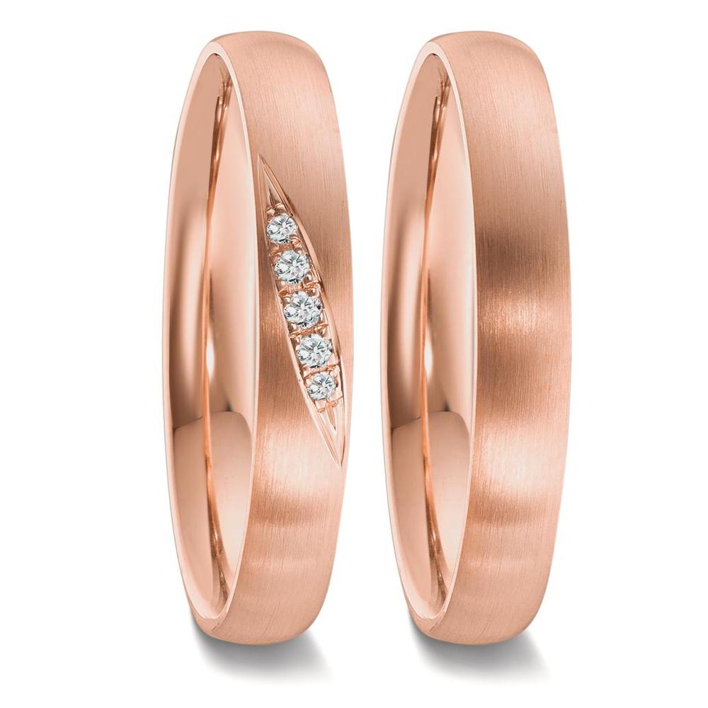 Anillo de pareja 750/oro rojo de 18 quilates