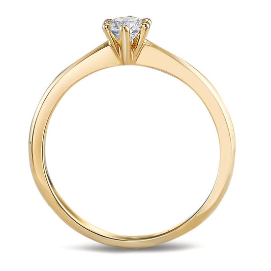 Anillo solitario 750/oro amarillo de 18 quilates Diamante 0.20 ct, w-si