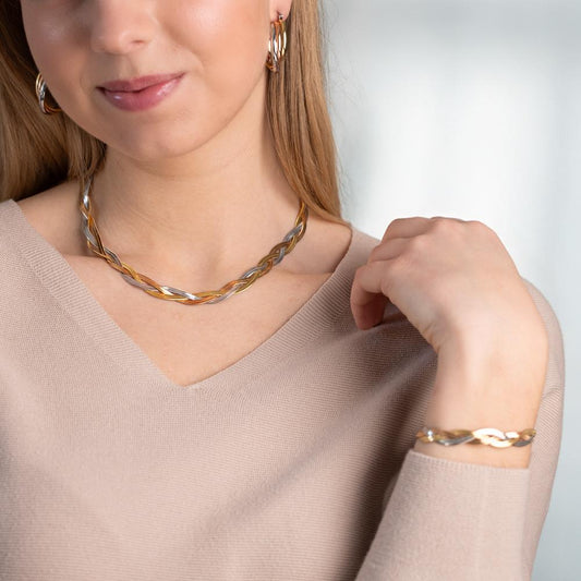 Pulsera Acero inoxidable Tricolor Tricolor 18-21 cm