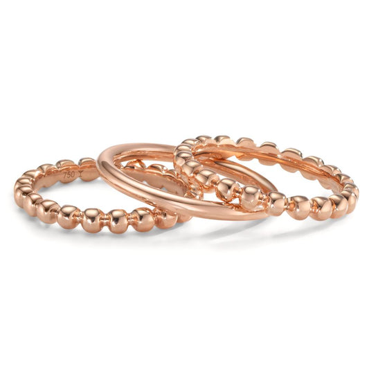 Juego de anillos 750/oro rojo de 18 quilates