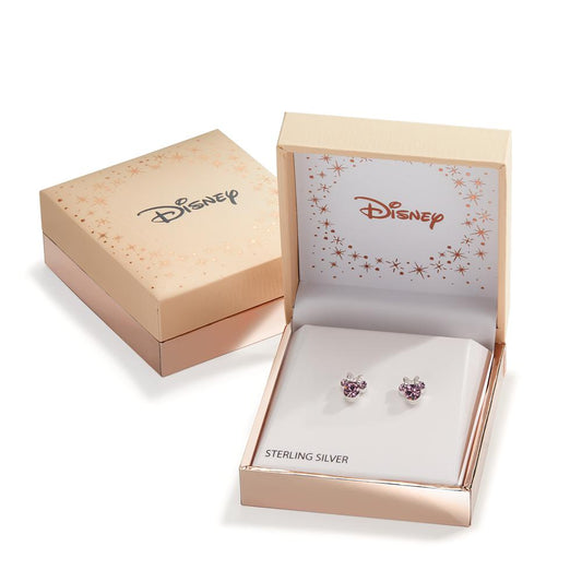 Pendientes Plata Circonita Violeta, 6 piedras Ø6 mm