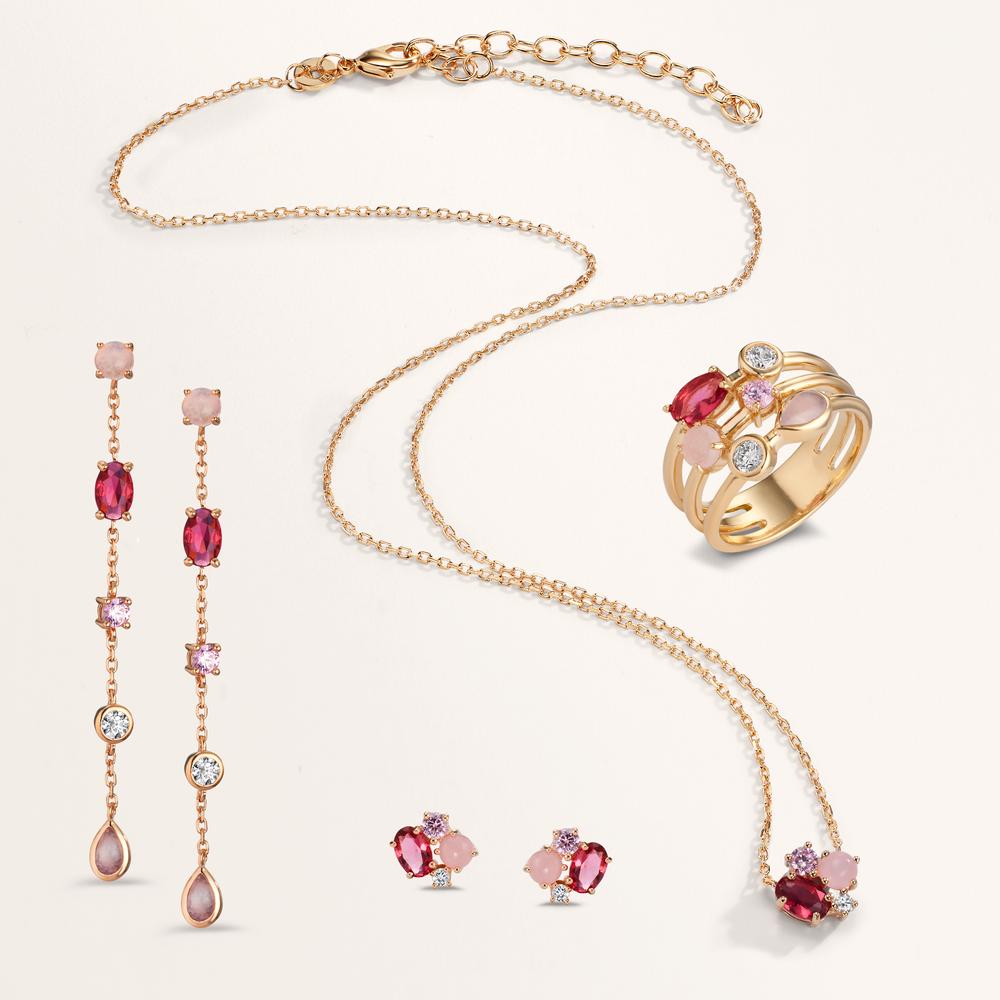 Collar Bronce Circonita 4 piedras Dorado 40-45 cm