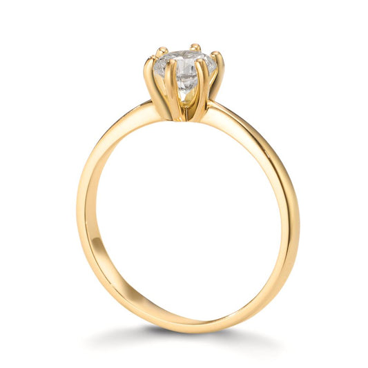 Anillo solitario 750/oro amarillo de 18 quilates Diamante cultivado en laboratorio 0.50 ct, w-si