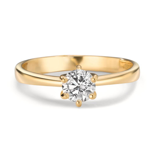Anillo solitario 750/oro amarillo de 18 quilates Diamante cultivado en laboratorio 0.40 ct, w-si