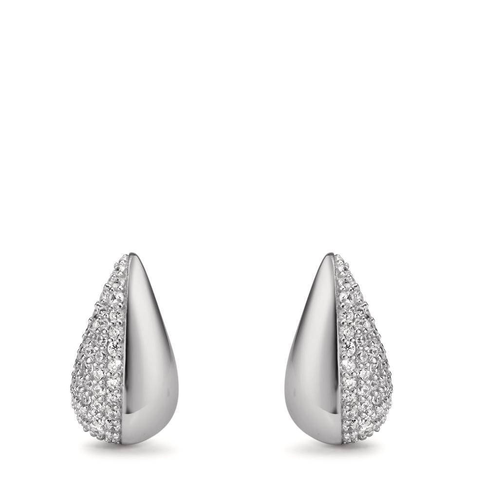 Pendientes Plata Circonita Rodio plateado