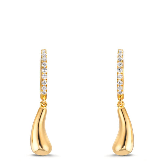 Aro con bisagra Plata Circonita 18 piedras Amarillo Dorado