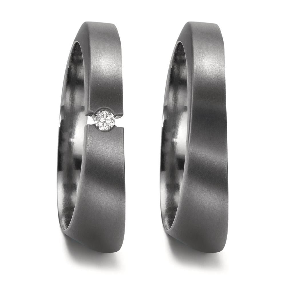 Anillo de pareja 999 tantalio Diamante 0.03 ct, w-si