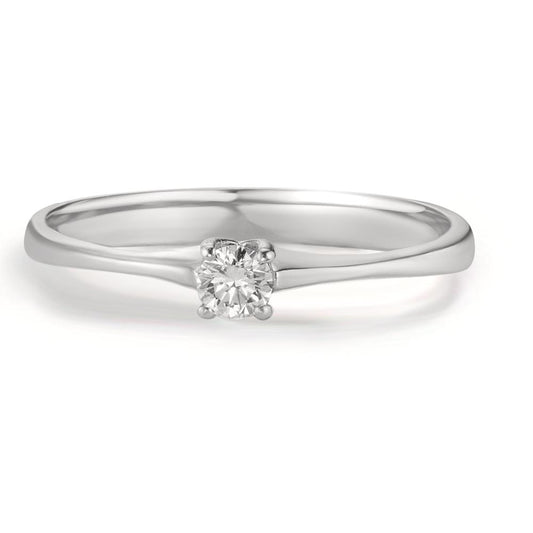 Anillo solitario 750/oro blanco de 18 quilates Diamante 0.09 ct, w-si