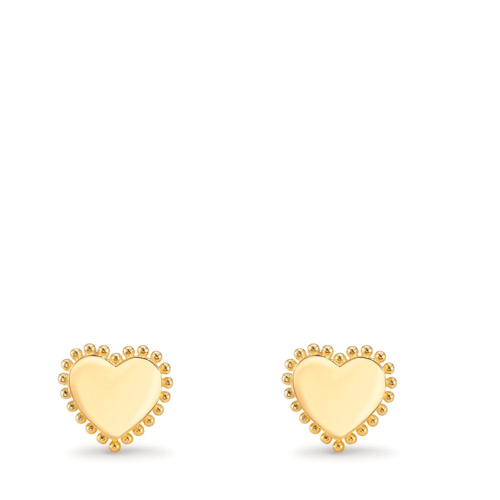 Pendientes Oro amarillo de 375/9K Corazón Ø6.5 mm