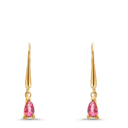 Pendientes Oro amarillo de 375/9K Topacio rosa, 2 piedras