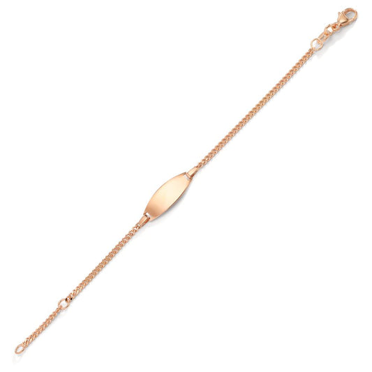 Pulsera grabada 750/oro rojo de 18 quilates 12-14 cm