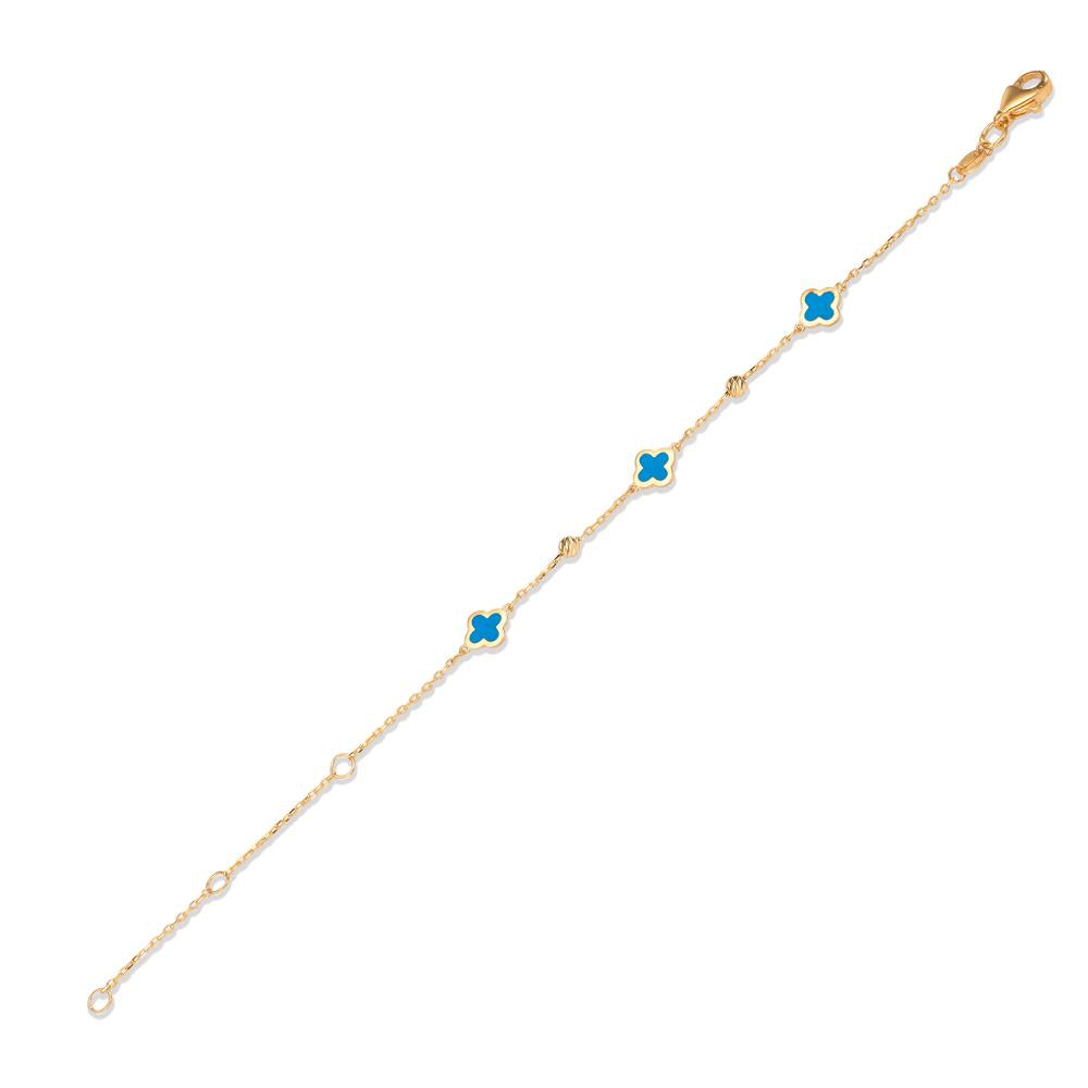 Pulsera Oro amarillo de 375/9K Pintado/lacado Flor 12-16 cm