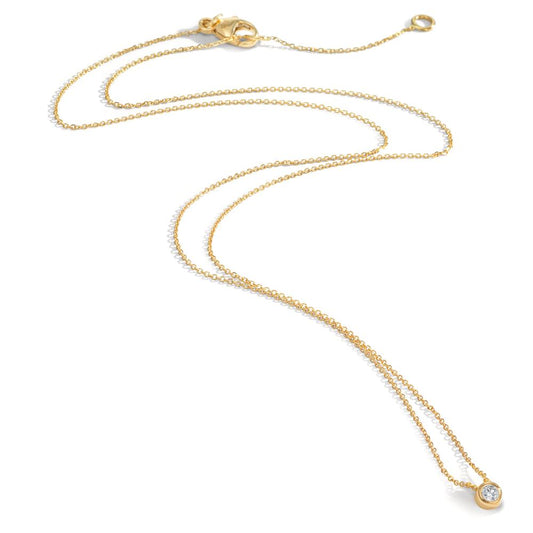 Collar 750/oro amarillo de 18 quilates Diamante 0.05 ct, w-si 42-45 cm