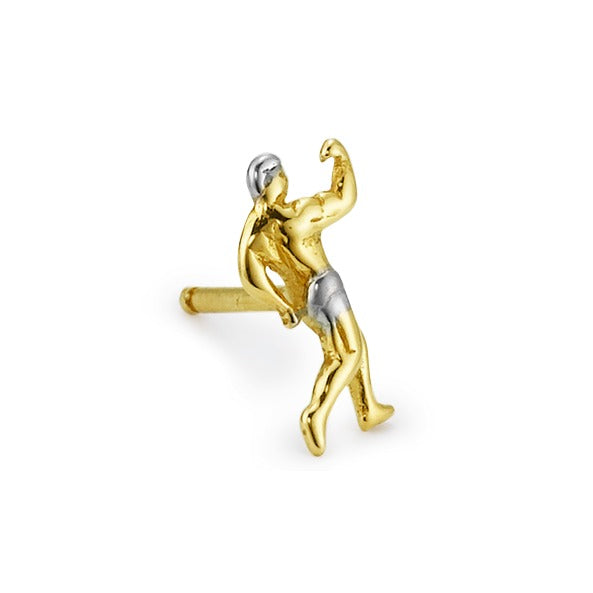 Pendientes 1ud 750/oro amarillo de 18 quilates Culturismo, deporte de fuerza