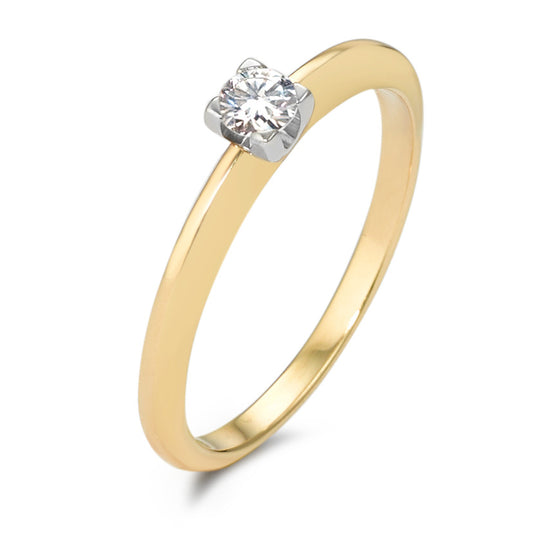 Anillo solitario 750/oro amarillo de 18 quilates Diamante 0.20 ct, w-si