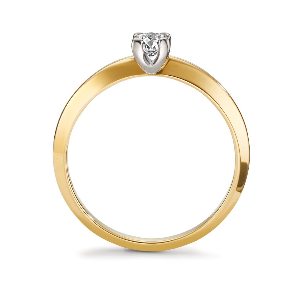 Anillo solitario 750/oro amarillo de 18 quilates Diamante 0.30 ct, w-si Bicolor