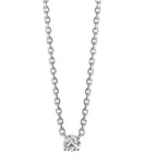 Collar 750/oro blanco de 18 quilates Diamante 0.20 ct, w-si 40-42 cm