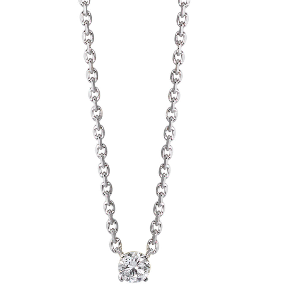 Collar 750/oro blanco de 18 quilates Diamante 0.20 ct, w-si 40-42 cm