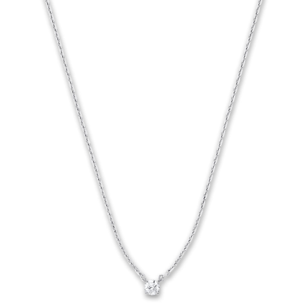 Collar 750/oro blanco de 18 quilates Diamante 0.20 ct, w-si 40-42 cm