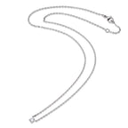 Collar 750/oro blanco de 18 quilates Diamante 0.20 ct, w-si 40-42 cm