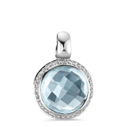 Colgante 750/oro blanco de 18 quilates Topacio 0.14 ct, w-si