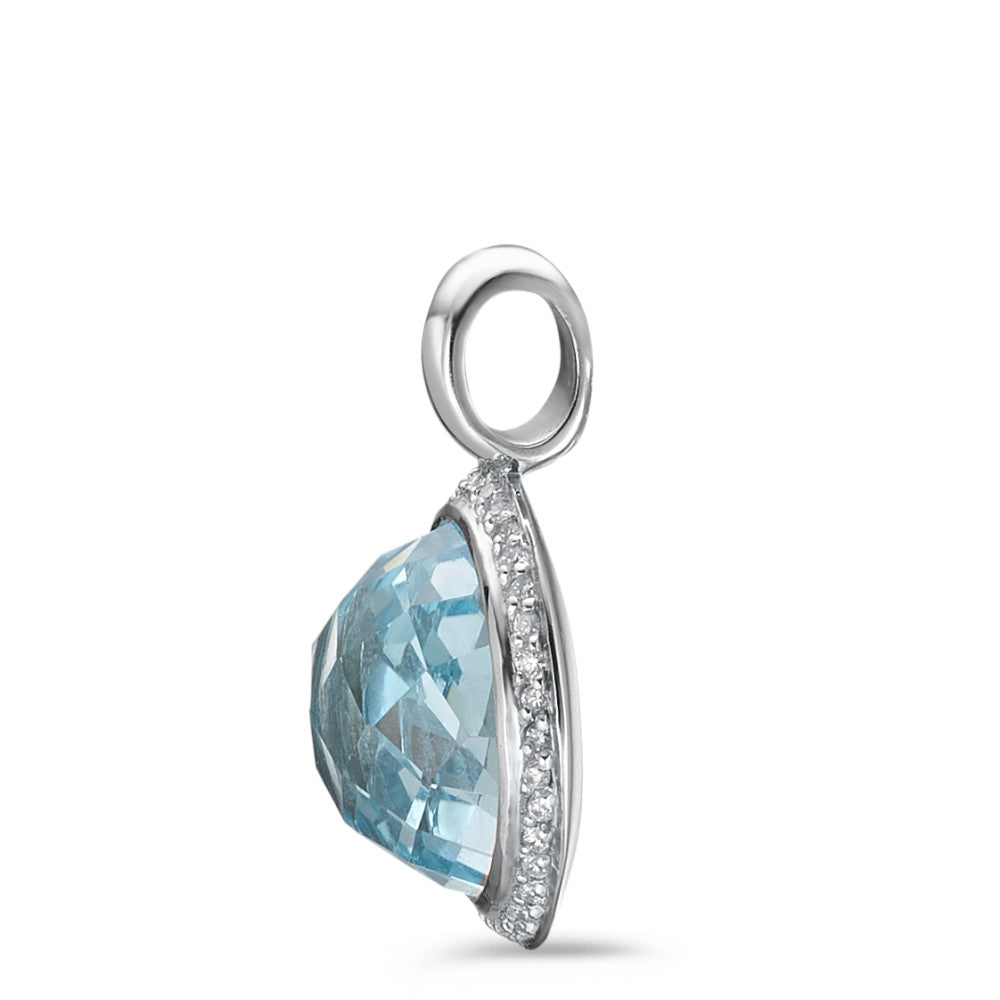 Colgante 750/oro blanco de 18 quilates Topacio 0.14 ct, w-si