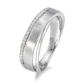 Anillo de dedo 750/oro blanco de 18 quilates Diamante 0.20 ct, 28 piedras, w-si
