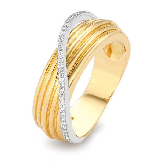Anillo de dedo 750/oro amarillo de 18 quilates Diamante 0.12 ct, w-si