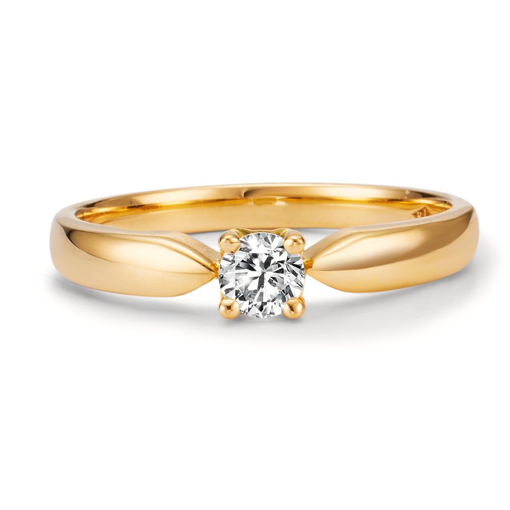 Anillo solitario 750/oro amarillo de 18 quilates Diamante 0.20 ct, w-si