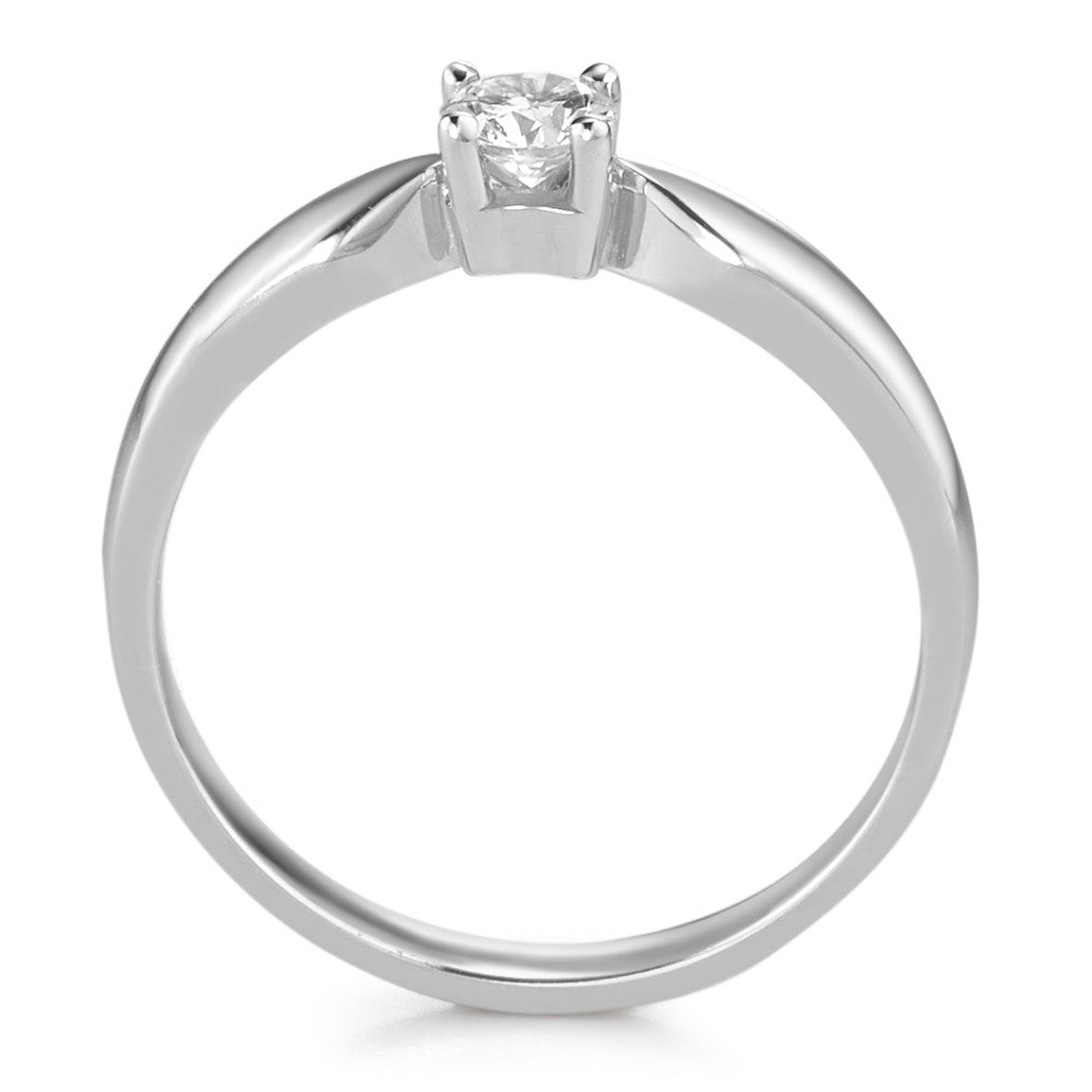 Anillo solitario 750/oro blanco de 18 quilates Diamante 0.20 ct, w-si