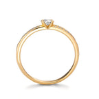 Anillo solitario 750/oro amarillo de 18 quilates Diamante 0.20 ct, 17 piedras, w-si