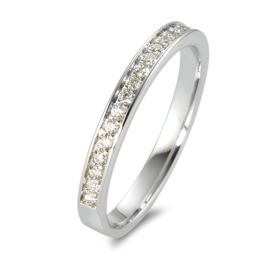 Anillo de memoria 750/oro blanco de 18 quilates Diamante 0.25 ct, 20 piedras, w-si