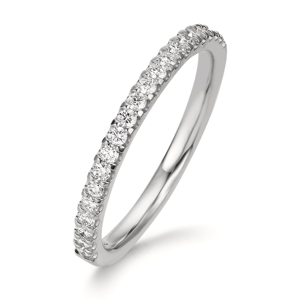 Anillo de memoria 750/oro blanco de 18 quilates Diamante 0.25 ct, 21 piedras, w-si