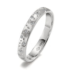 Anillo de dedo 750/oro blanco de 18 quilates Diamante 0.13 ct, 24 piedras, w-si estrella