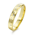 Anillo de dedo 750/oro amarillo de 18 quilates Diamante 0.13 ct, 24 piedras, w-si