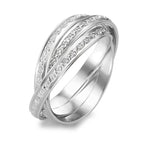 Anillo de dedo 750/oro blanco de 18 quilates