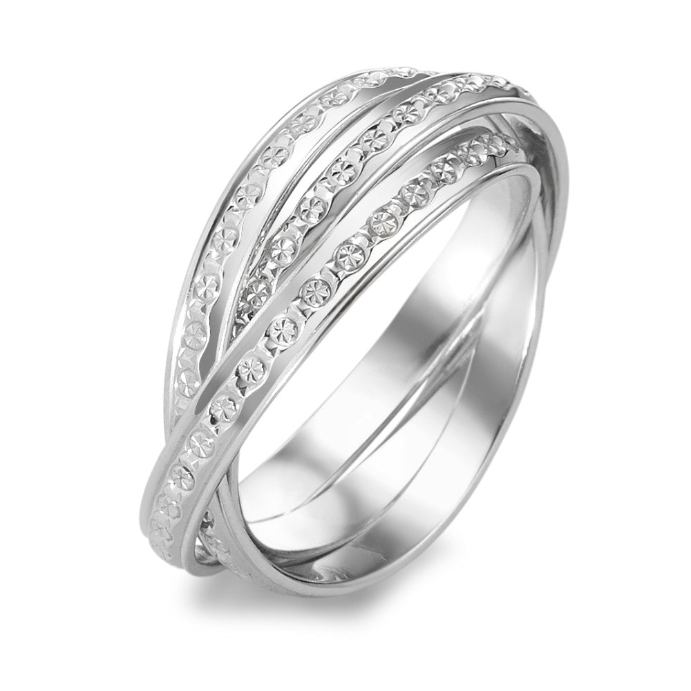 Anillo de dedo 750/oro blanco de 18 quilates